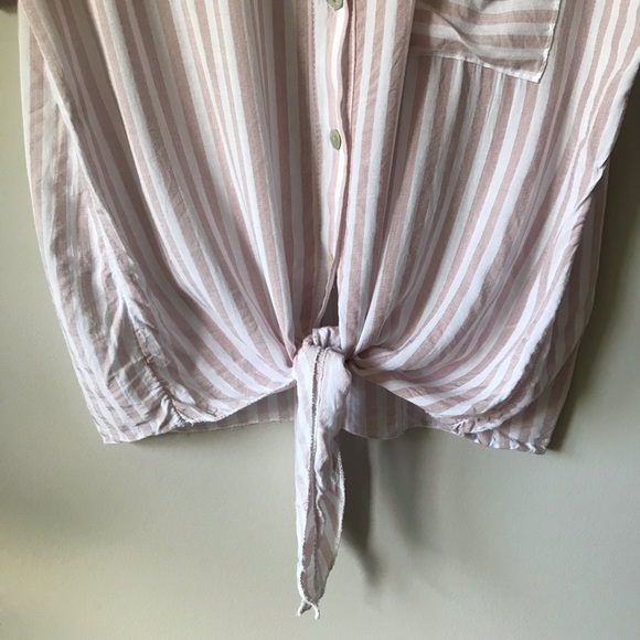 Stripe tie up top - Picture 4 of 6